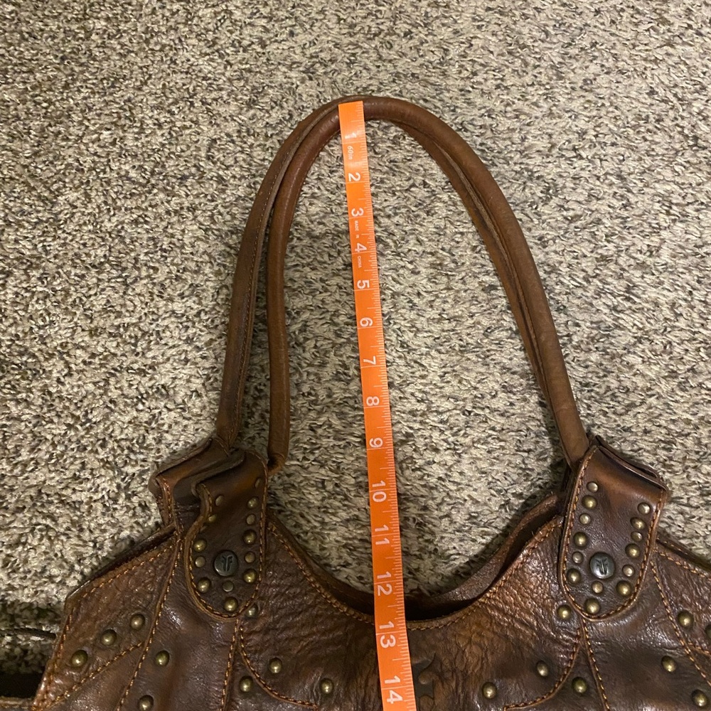 Frye Rich Brown Leather Studded Shoulder Bag - Picture 11 of 11